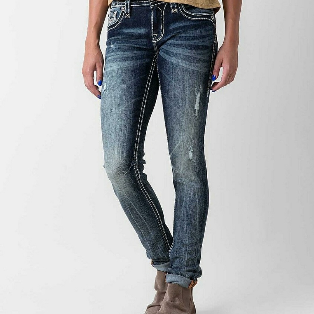 Rock Revival Pilkin Mid-Rise Skinny Stretch Sz 25 - Picture 5 of 8